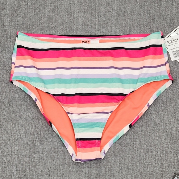 California Sunshine Other - California Sunshine Multi Color Striped Swimsuit Bikini Bottoms. 1X